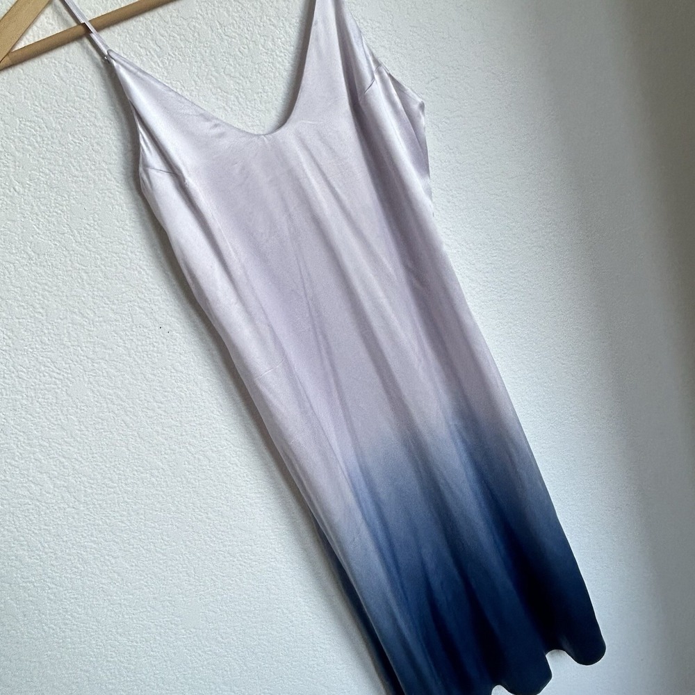 Reformation Ombré Sofia 100% Silk Slip Midi Dress Blue Lavender size 0 $278 Prom - Picture 4 of 14